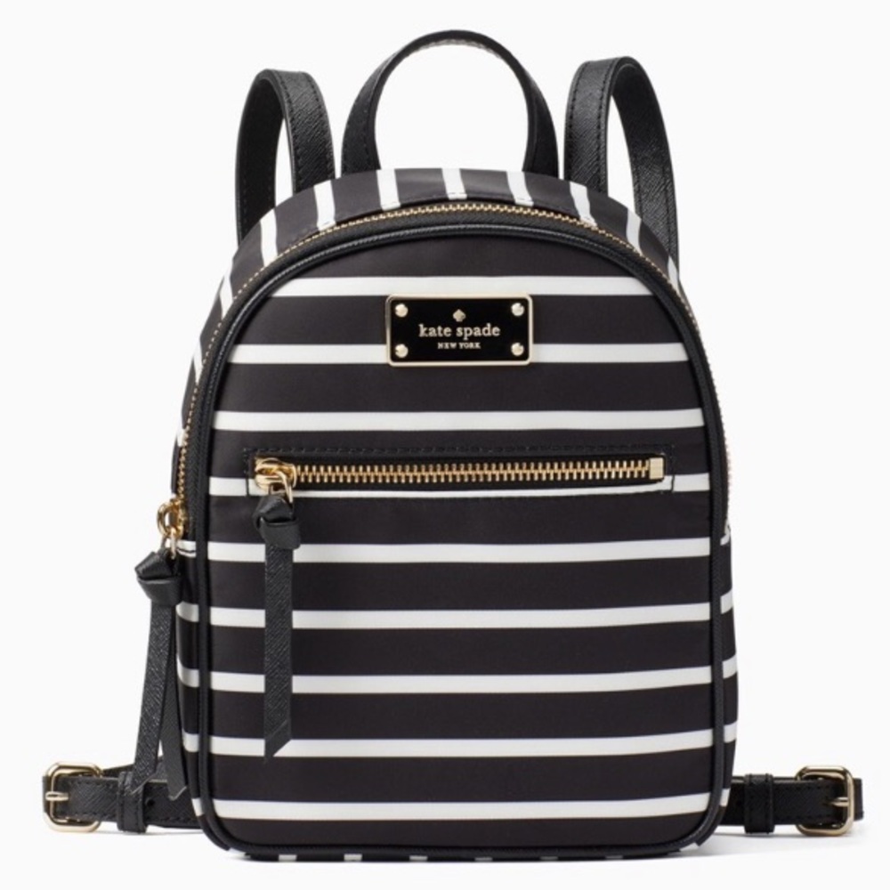Kate spade mini Bradley Wilson stripe backpack bag - Picture 2 of 8